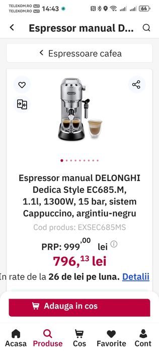 Expresor manual delonghi