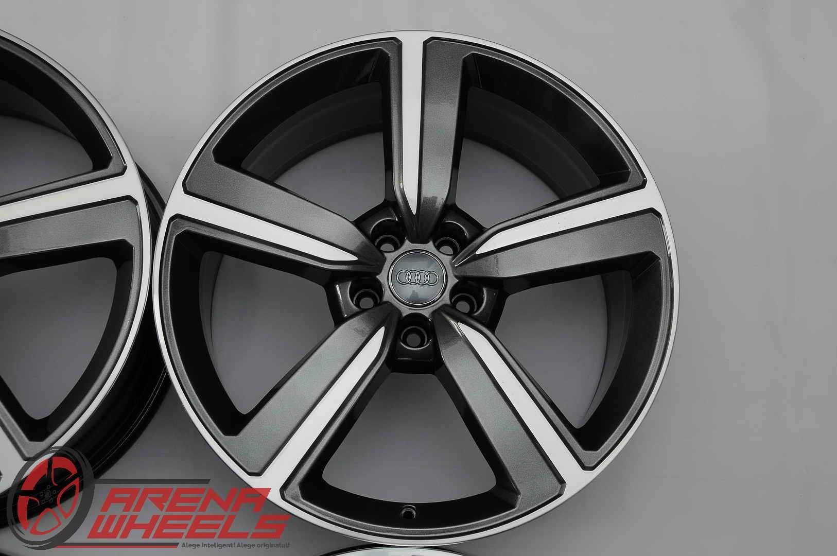 Jante Noi 20 inch Originale Audi E-Tron R20 Gri Antracit Diamond Cut