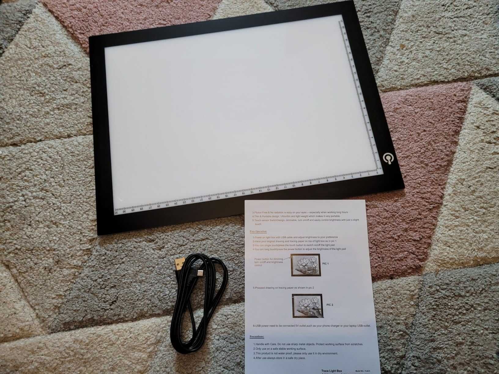 RTjoy A4 LED Light Tracing Pad,регулируема светлинна USB дъска за деца