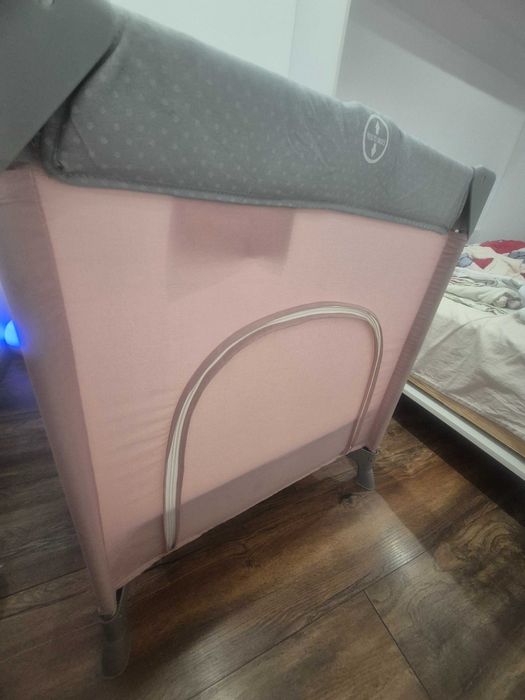 Бебешка кошара Kinderkraft / розова Матрак Pierre Cardin