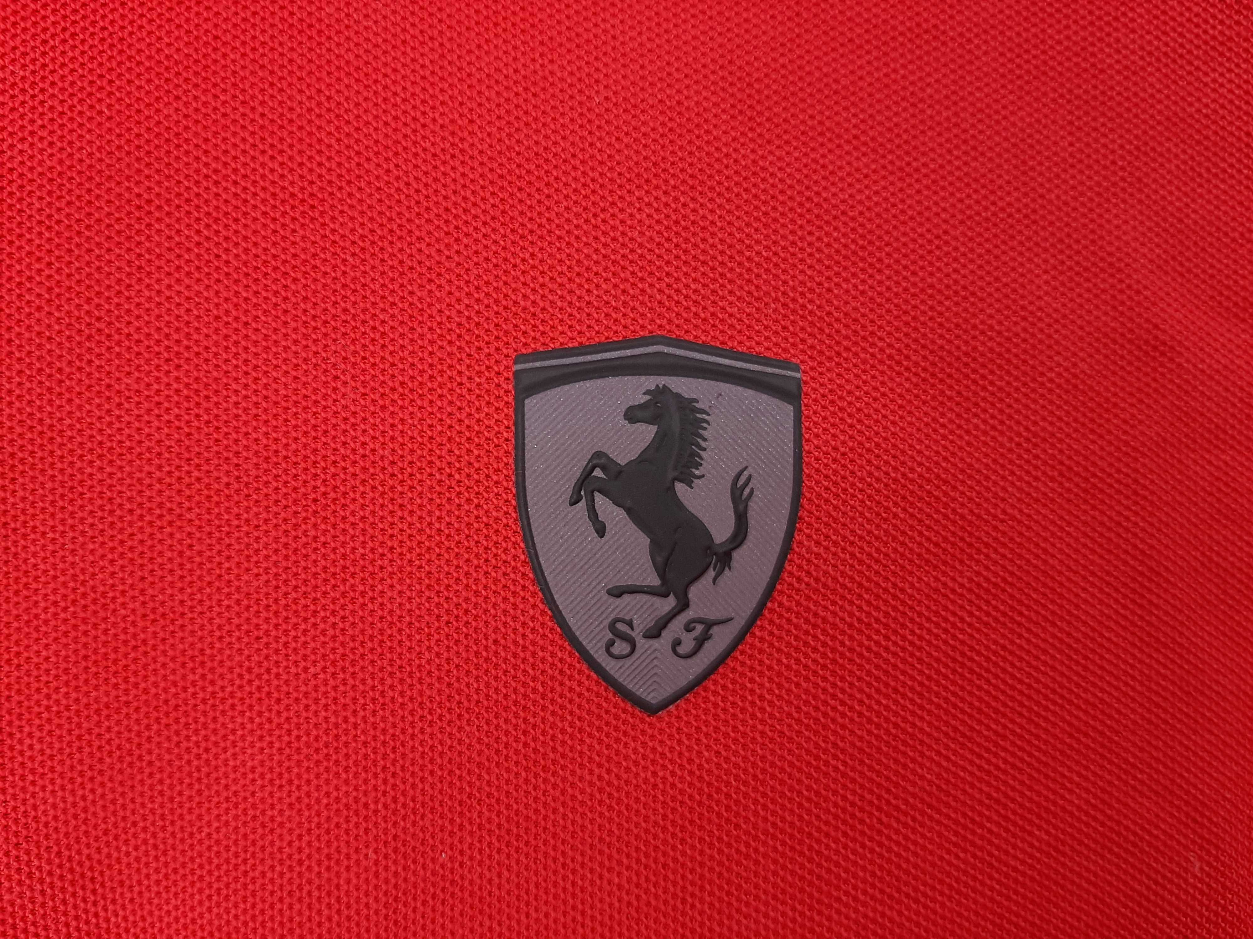 Puma x Ferrari - Оригинална мъжка тениска с яка размер S