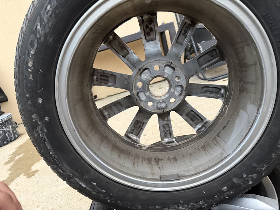 Jante aliaj 17” originale VW Passat + cauciucuri iarnă 215/55 R17