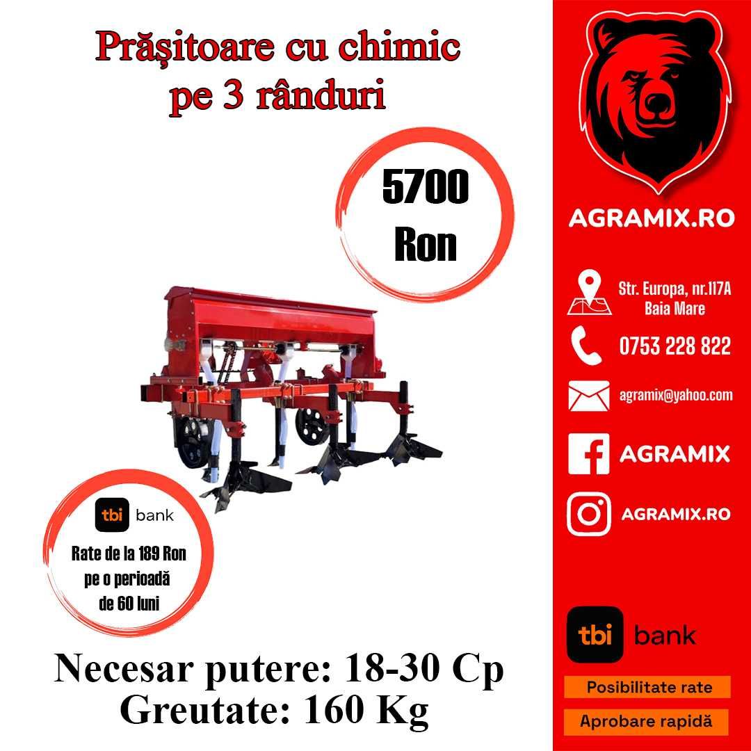 Prasitoare cu fertilizare pe 3 randuri reglabil Agramix