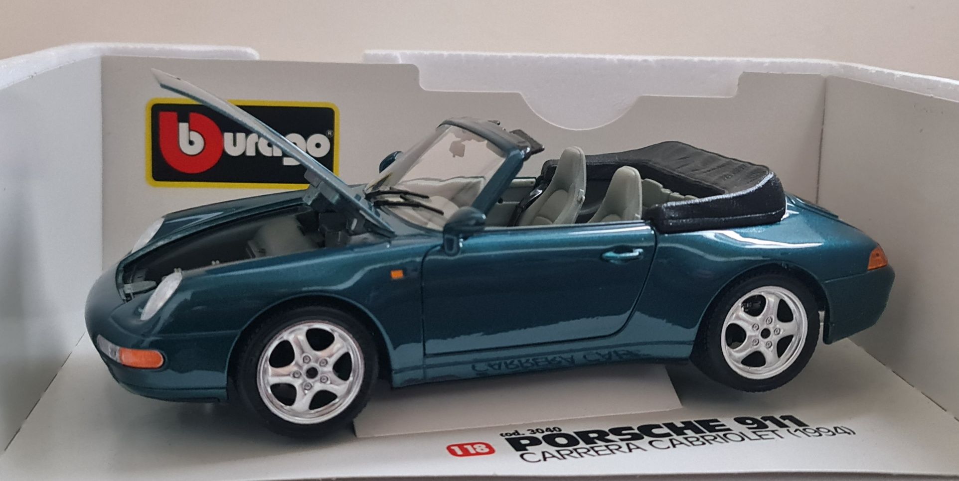 CABRIOLET CORVETTE ( 1957 ) MAISTO PORSCHE 911 Bburago Italy 1.18 м.