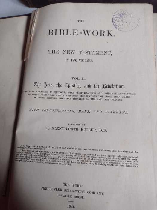 Антикварни книги - Butler's Bible-Work