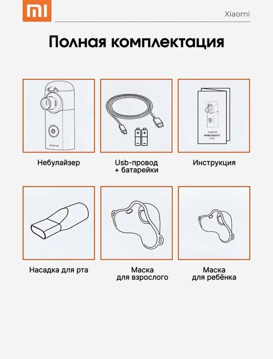 Меш-ингалятор небулайзер Xiaomi Andon VP-M3A