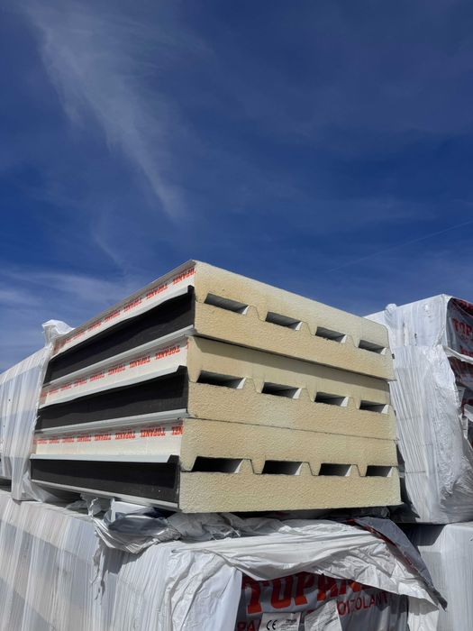 PROMOTIE–Panouri sandwich de acoperiș, 100 mm, 120 lei/mp, TVA inclus