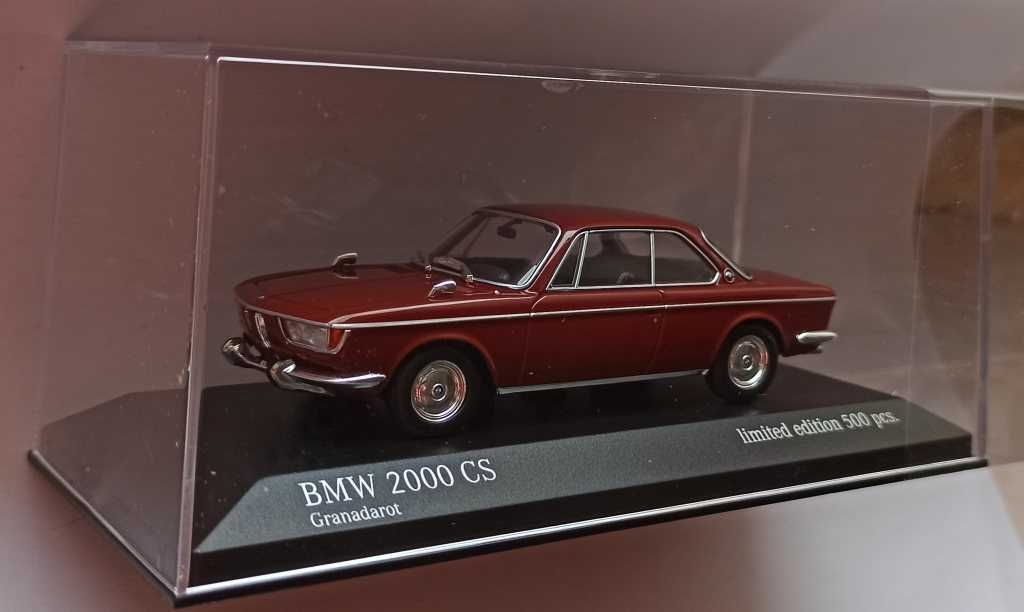 Macheta BMW 2000 CS 1967 (rosu inchis) - Minichamps 1/43