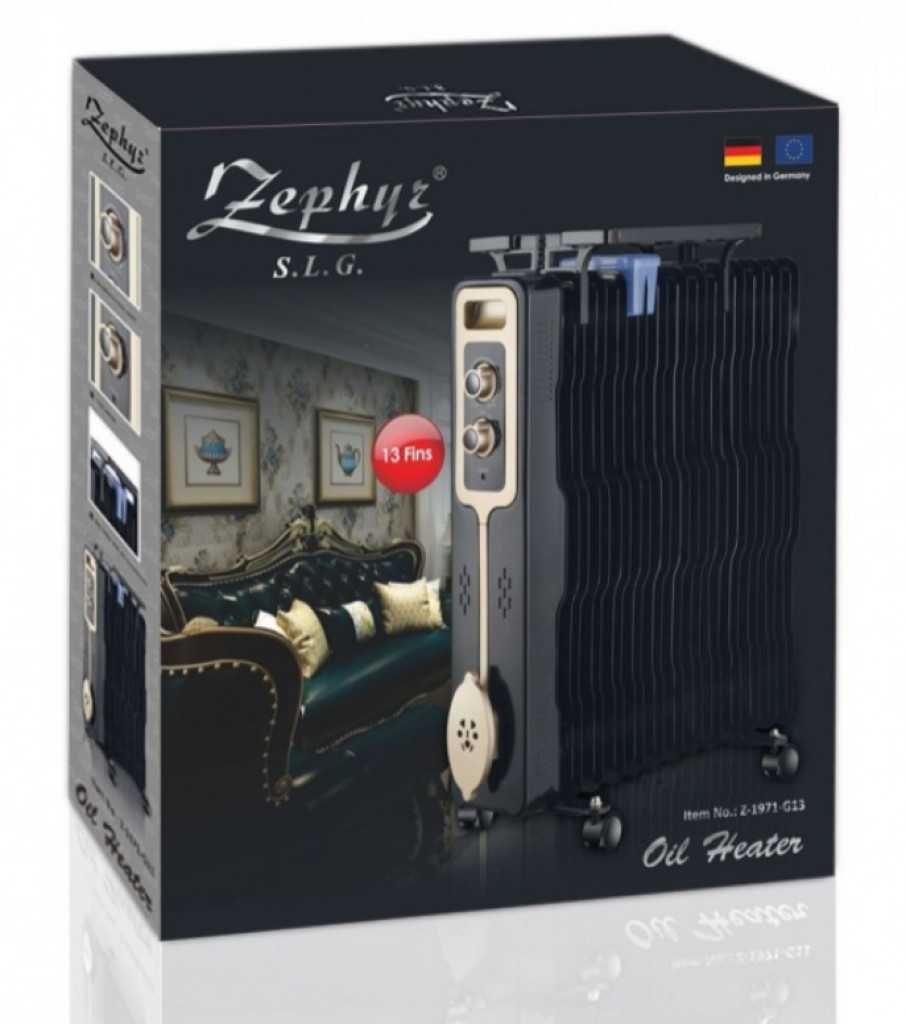 Радиатор, 2500W,13 ребра,3 степени,Поставка за дрехи,термостат