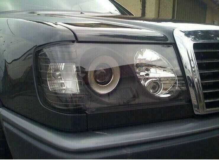 Фарове Мерцедес 124 Черни тунинг Лупи Дизайнерски Mercedes W124