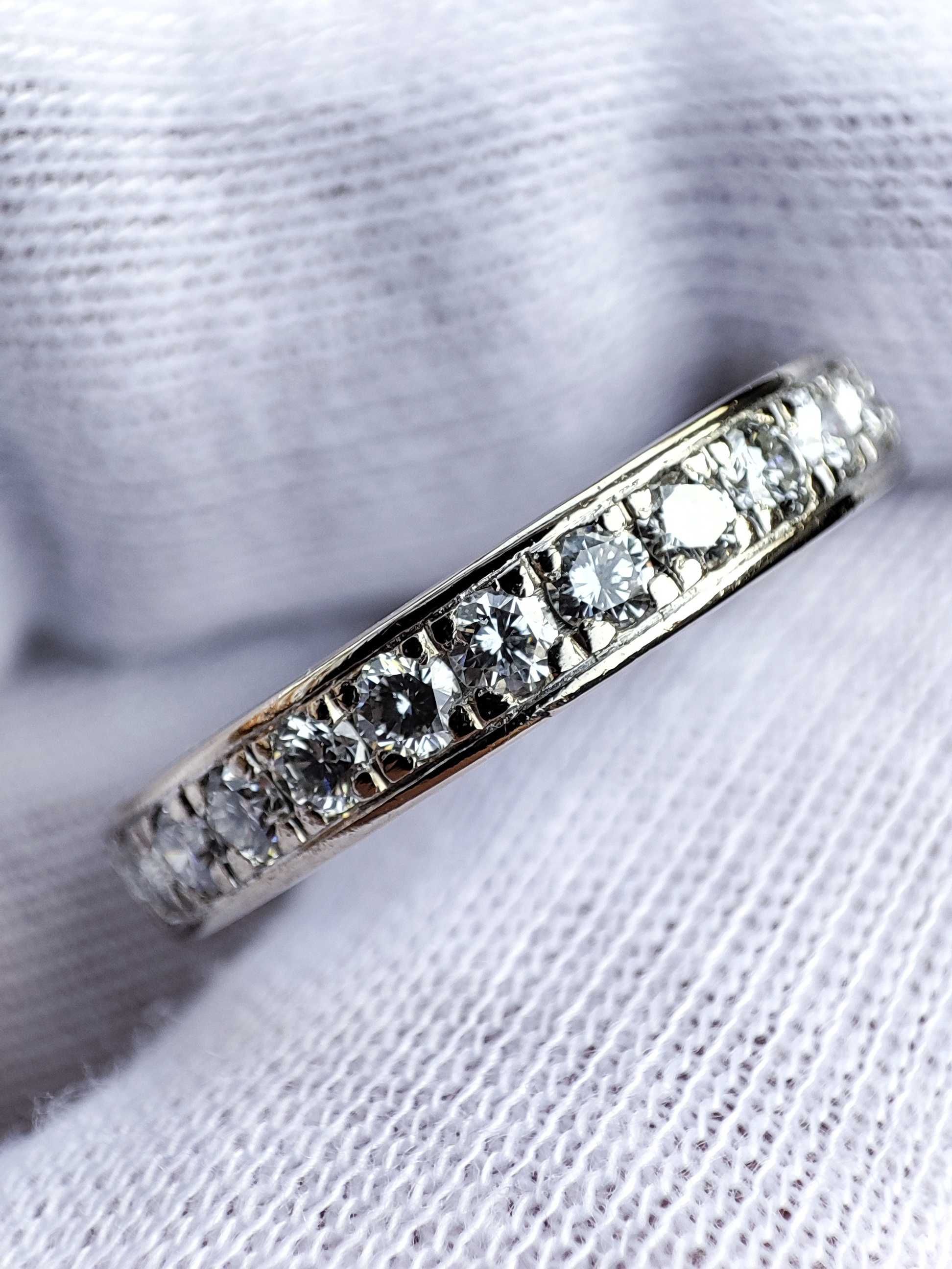 Inel Aur 18K Diamante Briliante Eternity Memory Traditional Aniversar