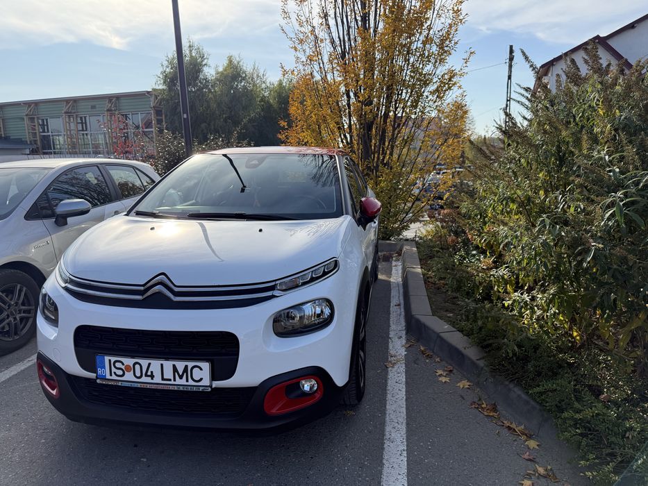 Citroen C3 SHINE 1.2 PureTech • 2019 • Bi-ton • Unghi mort • 66.000 km