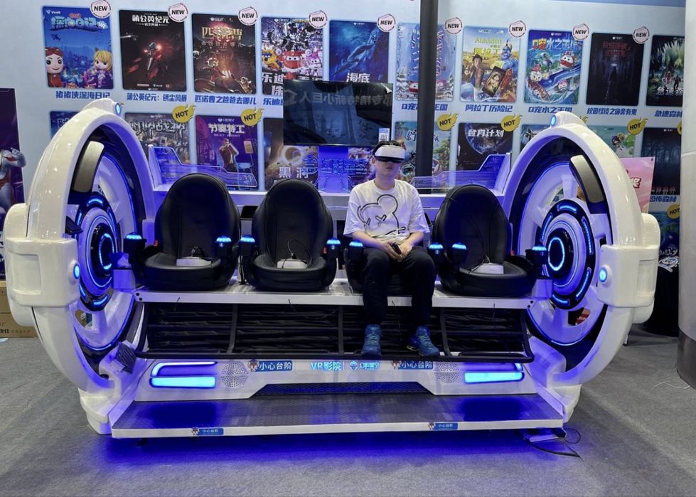 VR Виртуальный Реальность Аттракцион 9D очки Батут надувной корусель