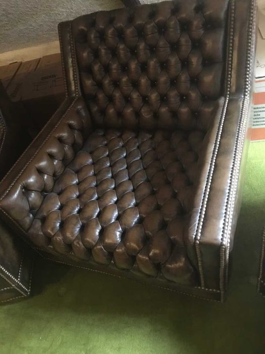 Уникални честърфийлд кресла ръчна изработка ест кожа фотьойли chester