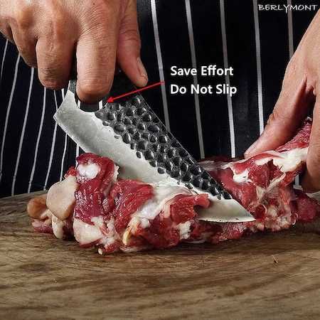 Cutit japonez forjat manual,Full Tang, antiaderent,de dezosat, filetat