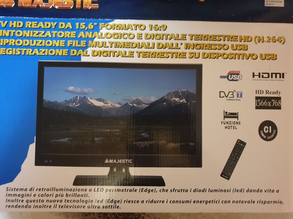 Tv led 15.6" diagonala 40 cm nou si la 12 volti