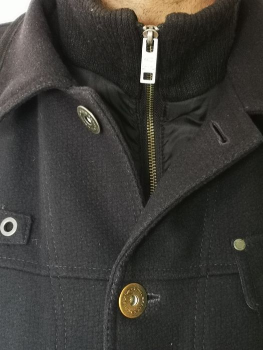 Geaca barbat palton pardesiu pea coat stofa lana Camel Active calitate
