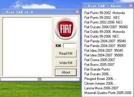 Fiat KM tool - corectie KM prin OBD II