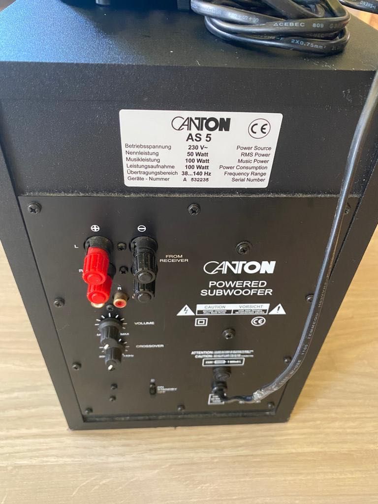 Active Home Subwoofer CANTON AS 5  + 5 Sateliti