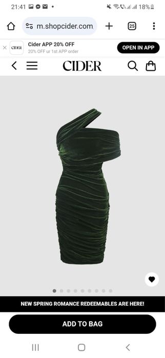 Rochie Cider catifea NOUA XXS