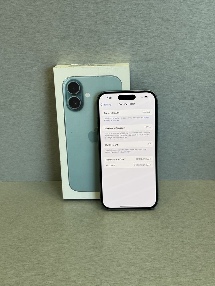 Продавам отличен iPhone 16  37 цикъла