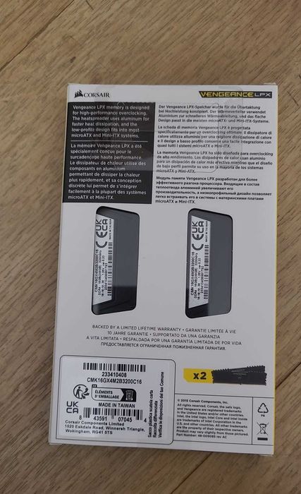 Memorie RAM Corsair Vengeance LPX Black 16GB DDR4 3200MHz CL16 kit