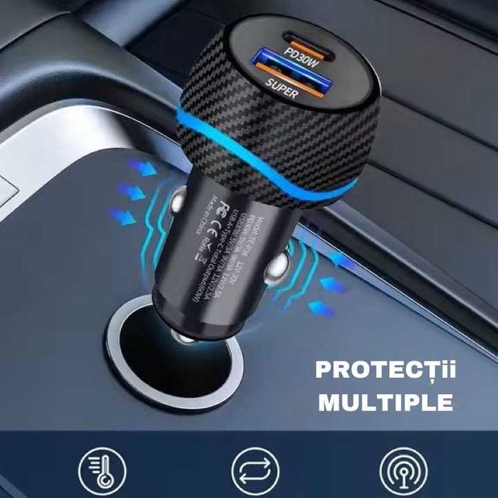 Incarcator auto 60W samsung, iphone