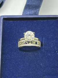златен дамски пръстен с надпис Обичам те 2.69гр 14к 585