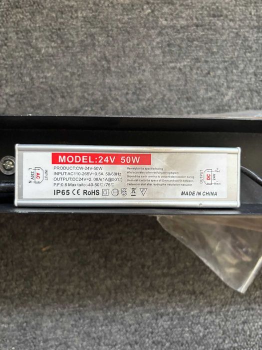 Aplica LED exterior 100x5cm, 50W, 3000K, IP65, negru