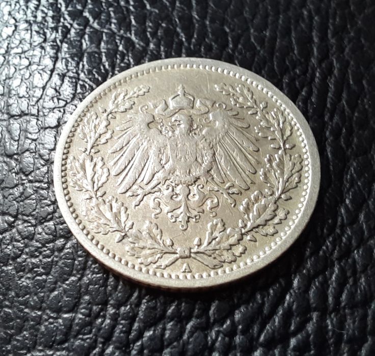 Стара сребърна монета 1/2 марка 1906 г.буква А- Германия- перфектна