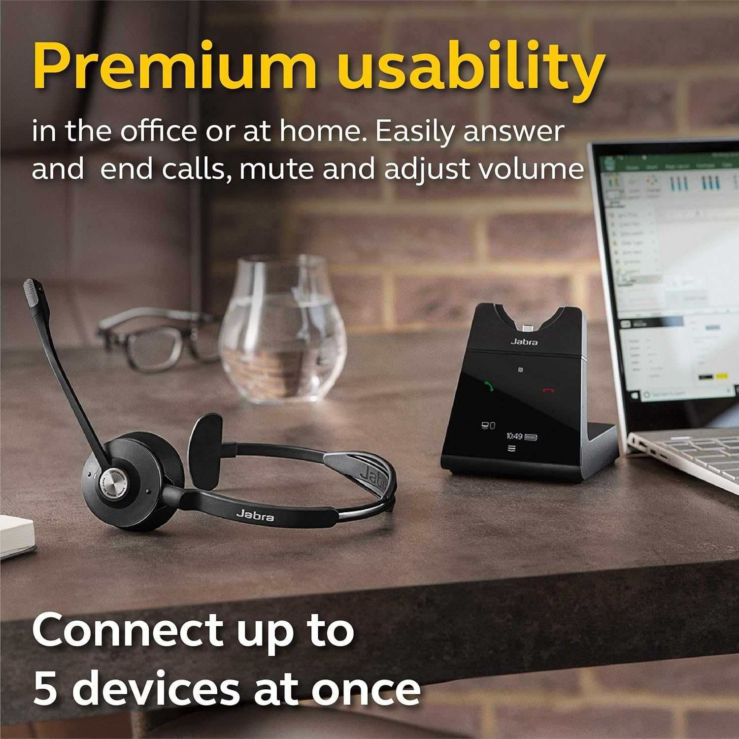 Căști wireless Jabra Engage 75, Mono,  Casti call center