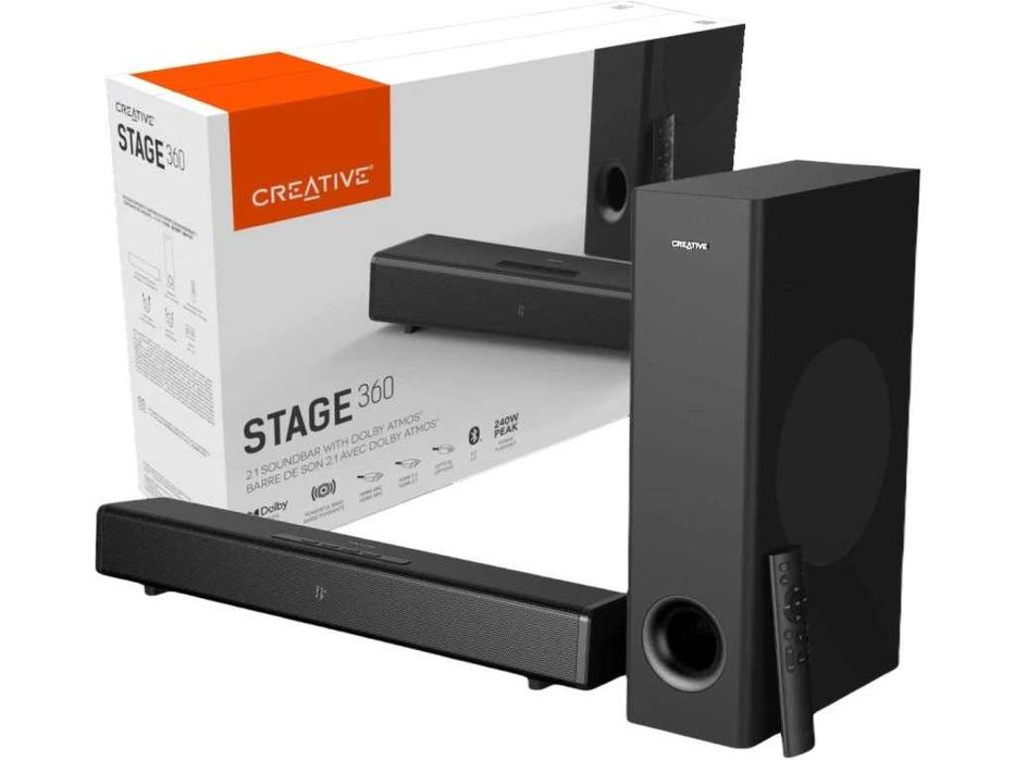 Creative Stage 360, 2.1 Soundbar Dolby Atmos,Bluetooth | Нов 24 м.гар.