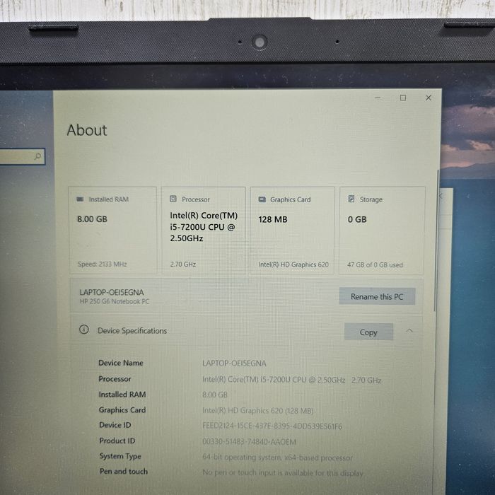 Laptop HP i5-7200 8GB ram Zeus Amanet Vitan 865