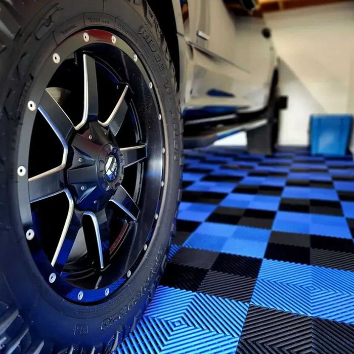 Pardoseala Modulara Garaj Service Albastru Blue Made in Romania