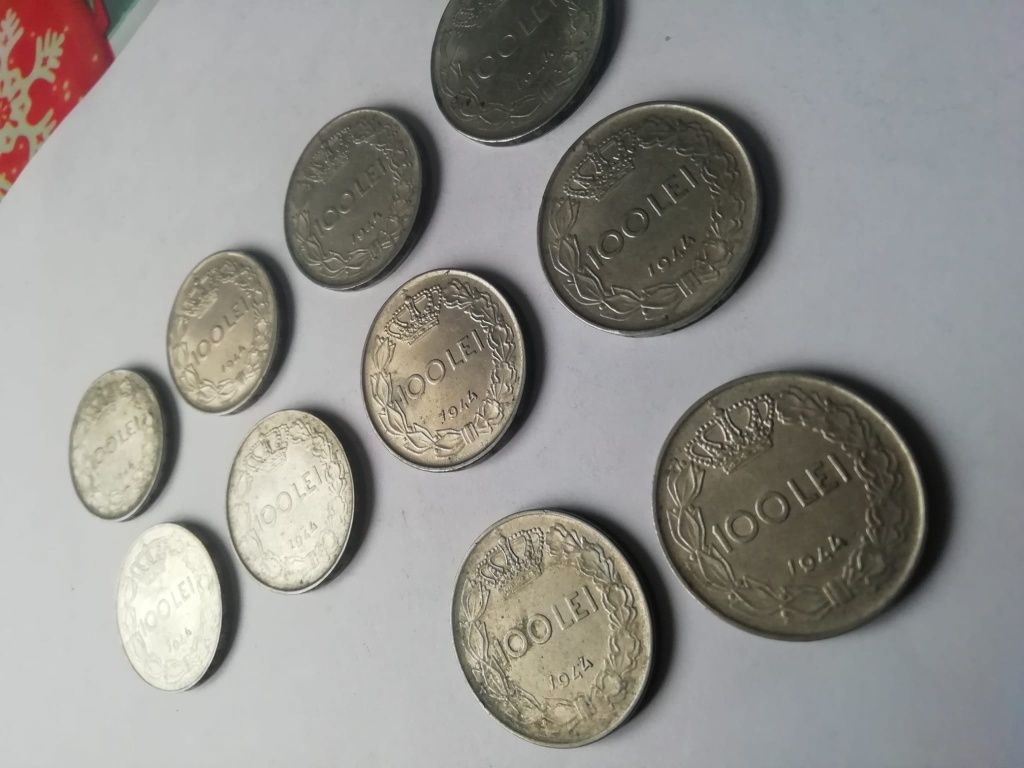 Lot monede de 100 lei din 1944