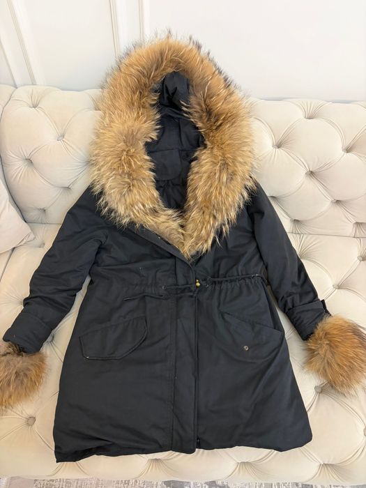 Geaca parka Redfox guler blana naturala vulpe
