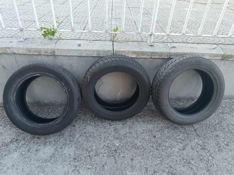 Продавам гуми 205/55 R16 – 1 нова зимна и 2 използвани летни