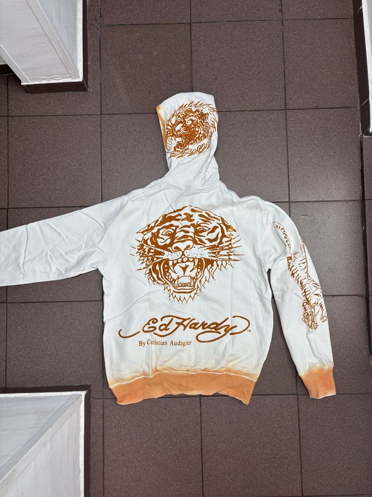 Very rare Ed Hardy by Christian Audigier zip-up Hoodie