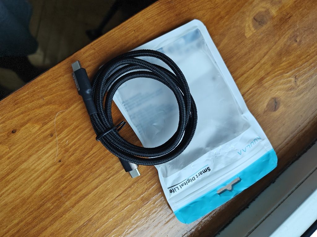 Cablu USB Kuulaa, type C-C, 100 W (1 m lungime).