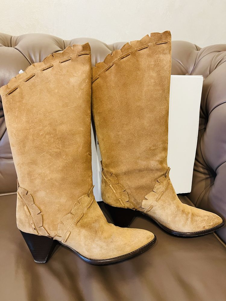 Cizme Isabel Marant, din piele intoarsa