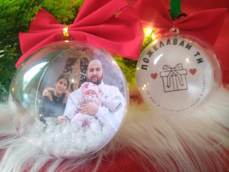 Персонализирани коледни топки