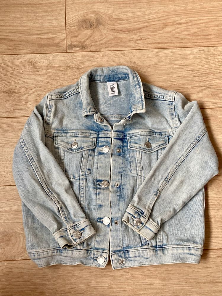 Дънково яке, рокля и дънки H&M 122 размер