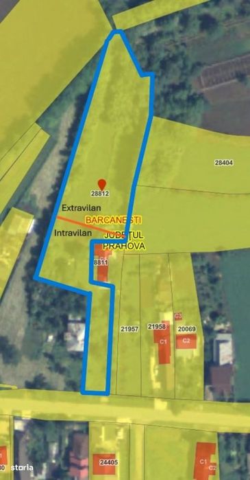 Teren 1351 mp intravilan / 2701 mp extravilan, Puscasi / Barcanesti