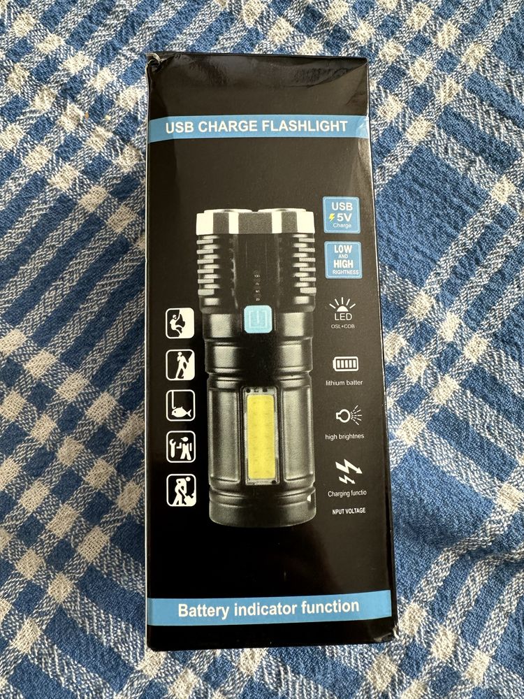 Led фенер USB charge