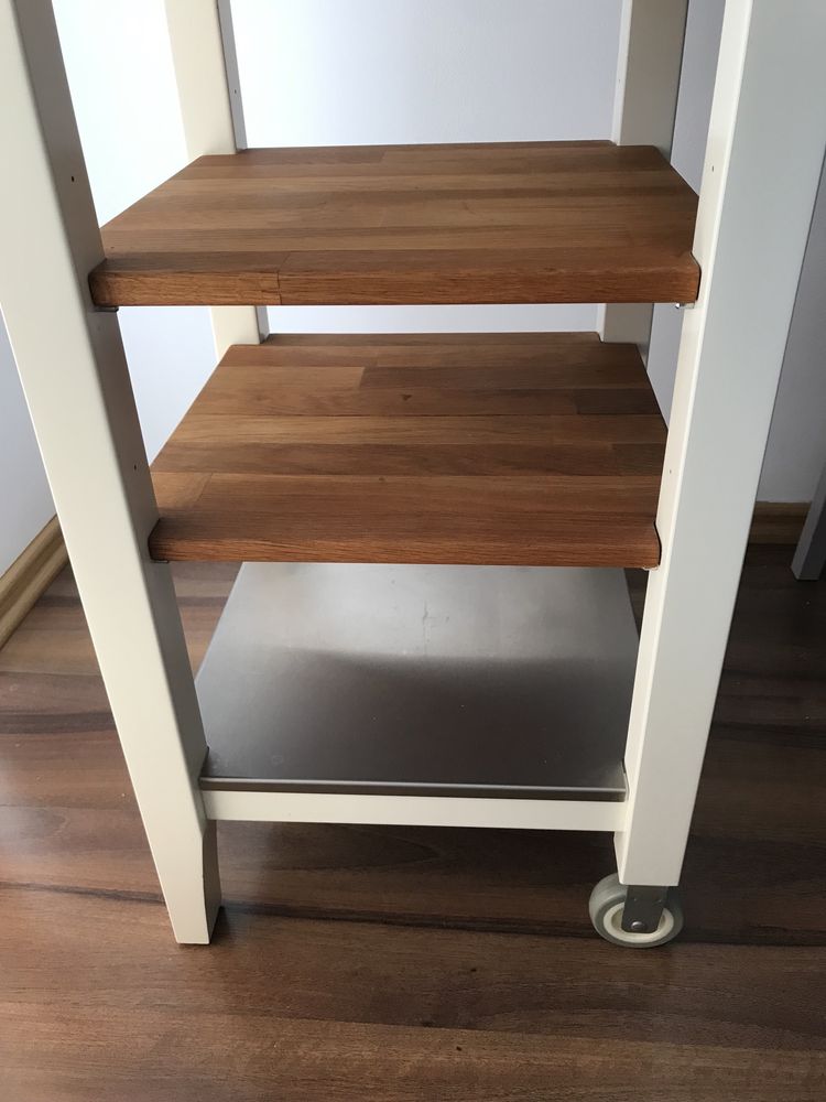 Vand  carucior de bucătărie Ikea, Stenstorp, alb/stejar