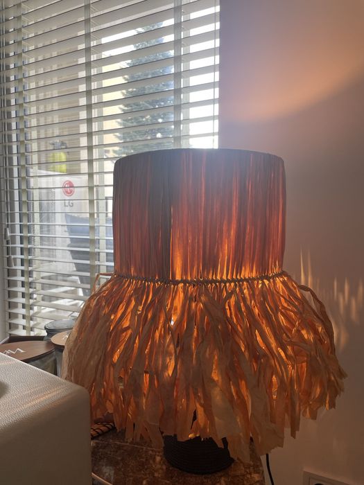 Лампа слама и керамика