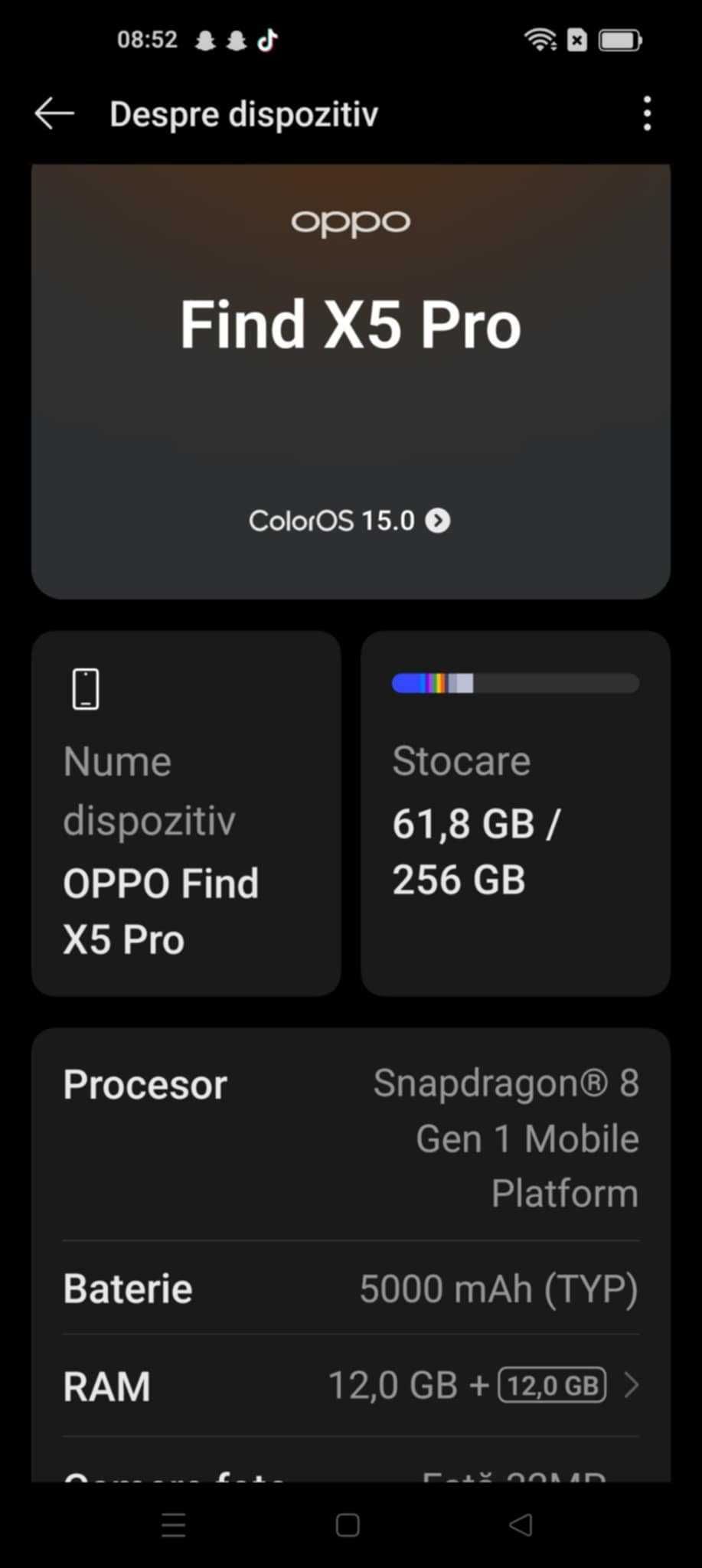 Vand Oppo Find X5Pro 24/250 gb Ram