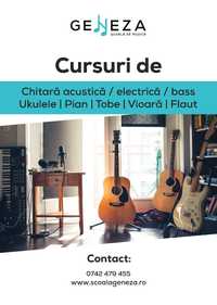 Lectii de chitara acustica, electrica, tobe, pian, vioara, acordeon