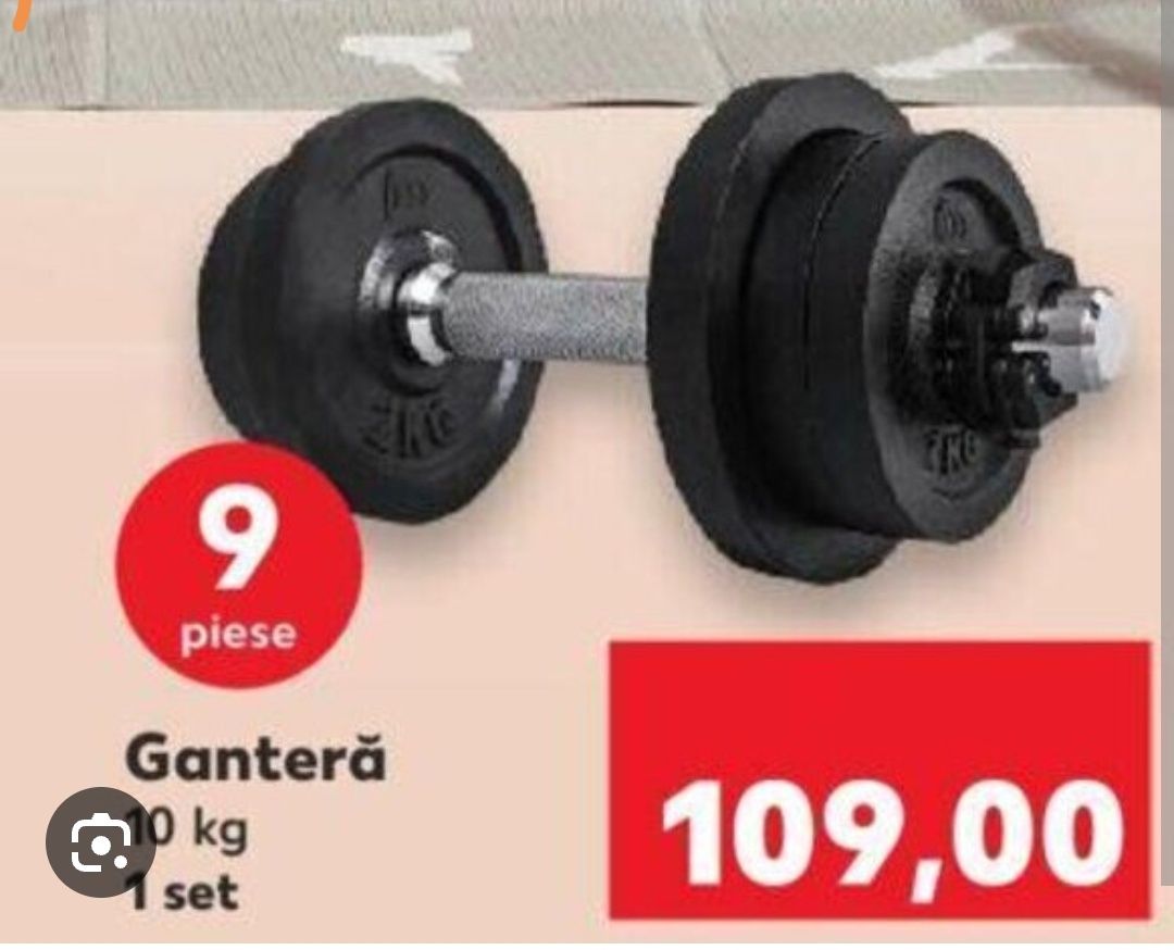 Gantera 10 kg, neutilizata