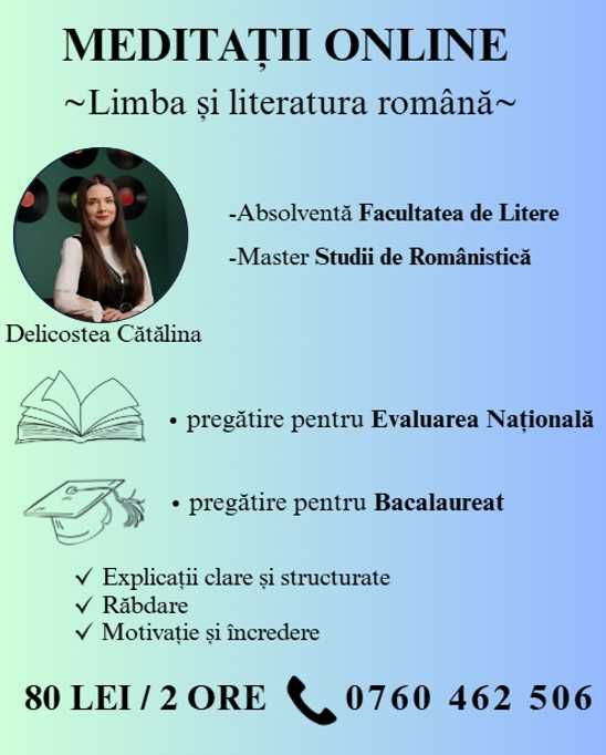 Meditații Limba și literatura română